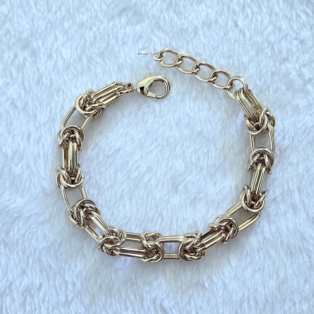 House🏠 of Harlow 1960 Gold💛 Knotted🪢 Link Chain⛓️ Bracelet - NIB - Picture 9 of 10